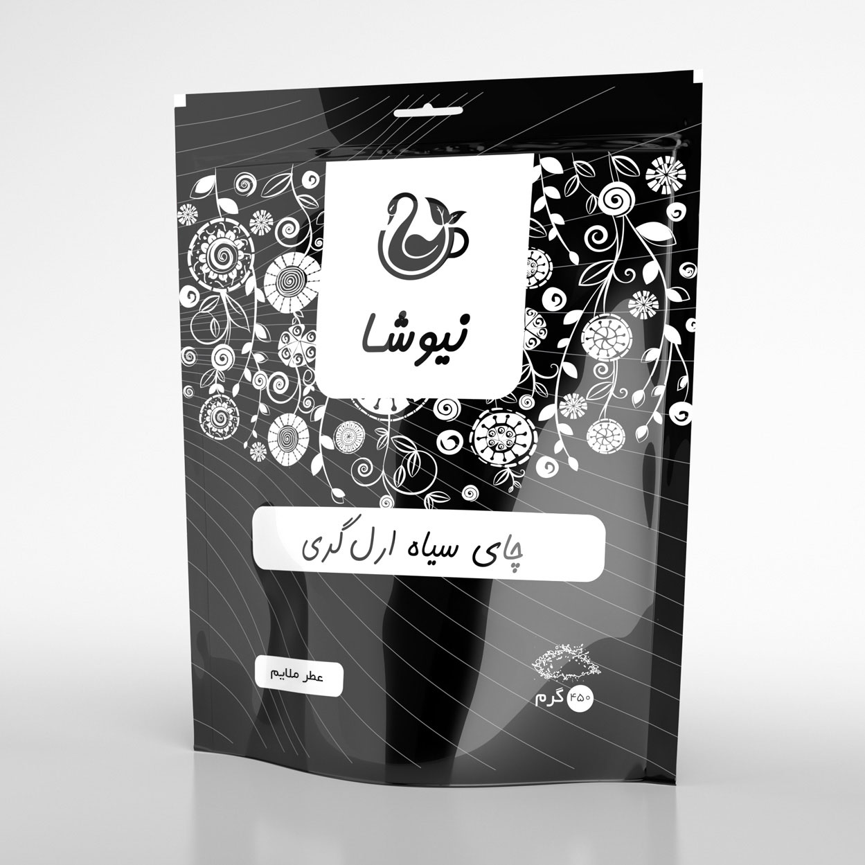 چای سیاه ارل گری عطر ملایم 450 گرمی نیوشا